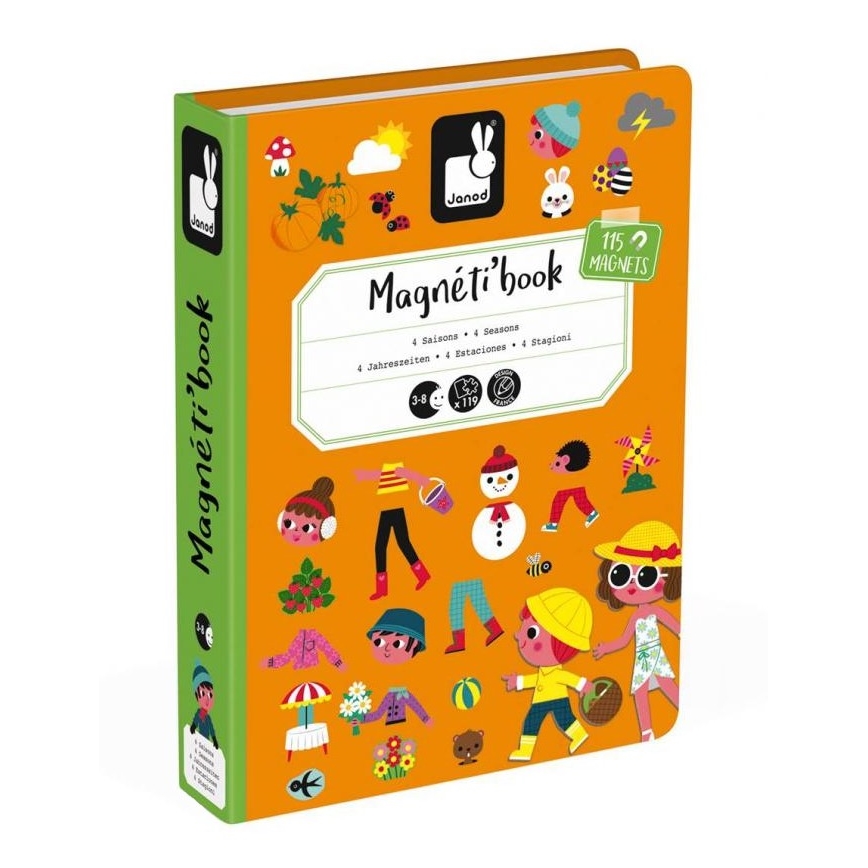 Janod - Conjunto magnético interativo  MAGNETIBOOK estações do ano
