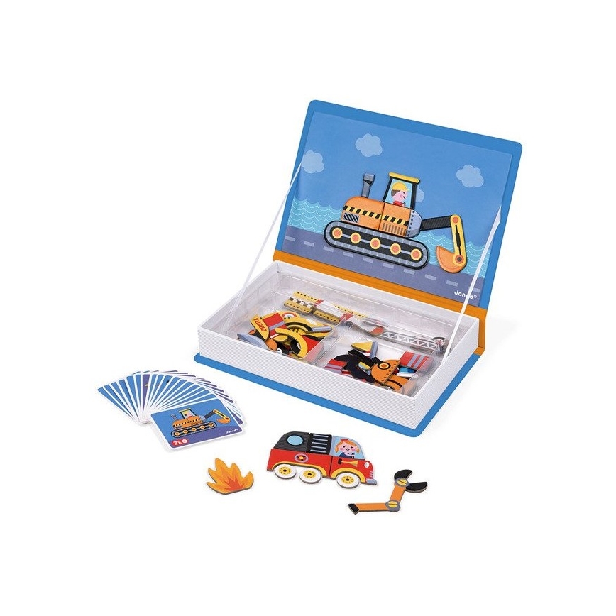 Janod - Conjunto magnético interativo MAGNETIBOOK meios de transporte