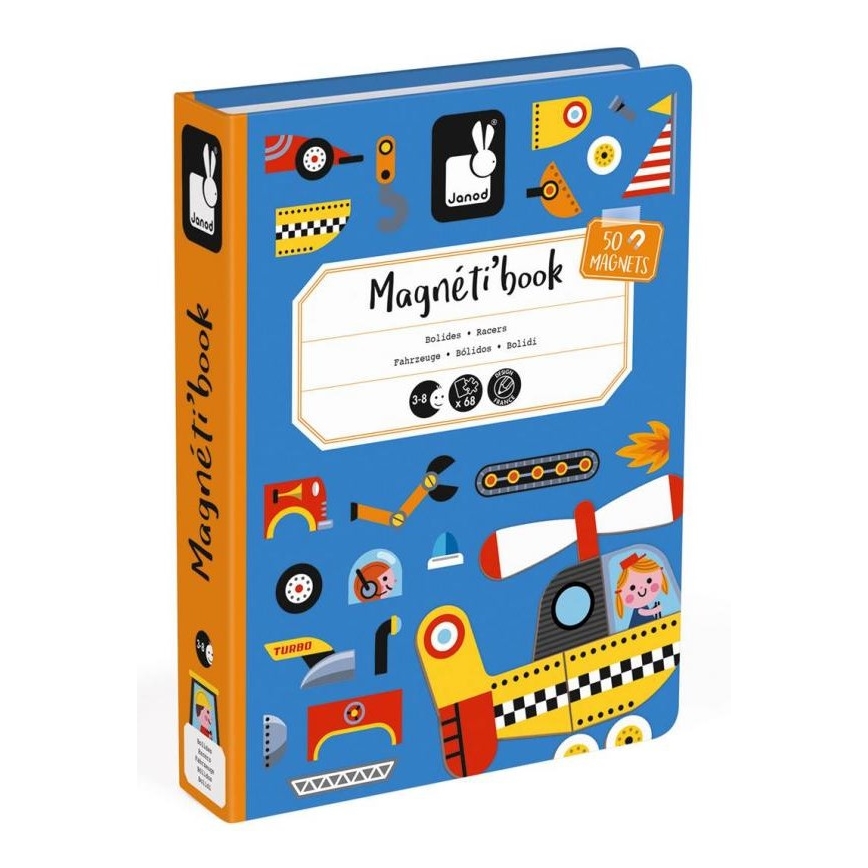 Janod - Conjunto magnético interativo MAGNETIBOOK meios de transporte
