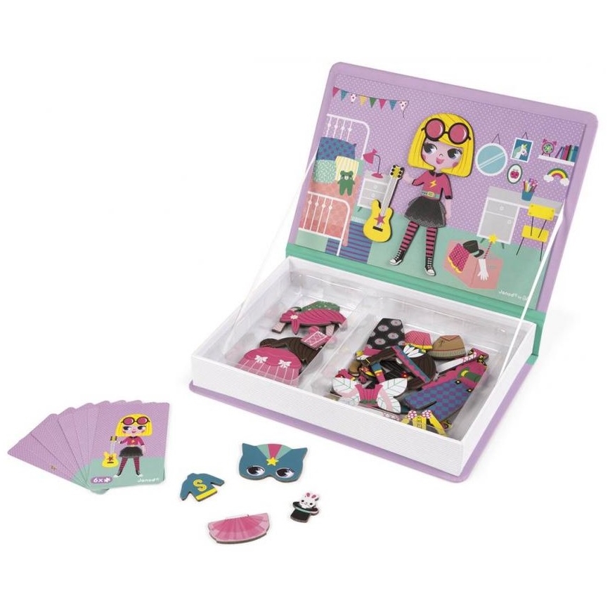 Janod - Conjunto magnético interativo MAGNETIBOOK rapariga