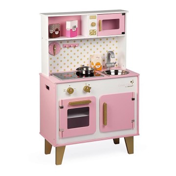 Janod - Cozinha de madeira com placa LED CANDY CHIC