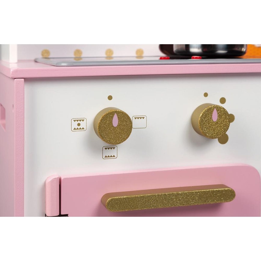 Janod - Cozinha de madeira com placa LED CANDY CHIC