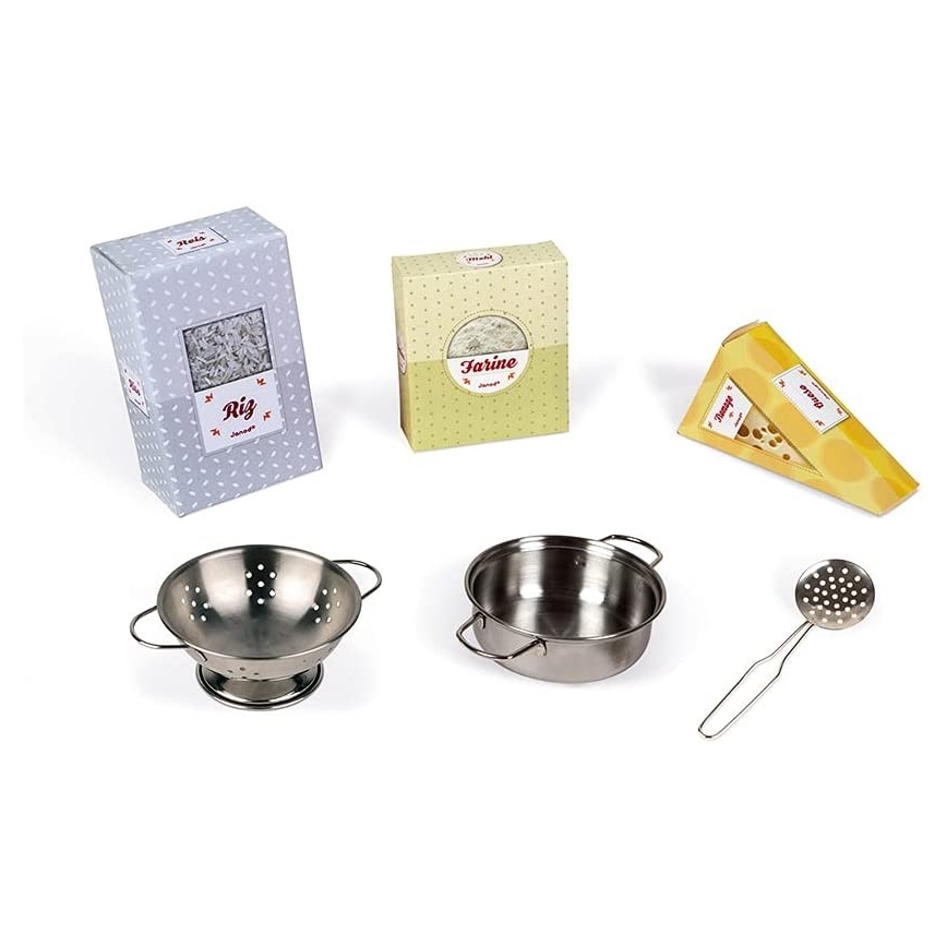 Janod - Cozinha de madeira com placa LED MOZAIC 2xLR6