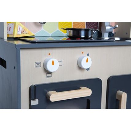 Janod - Cozinha de madeira com placa LED MOZAIC