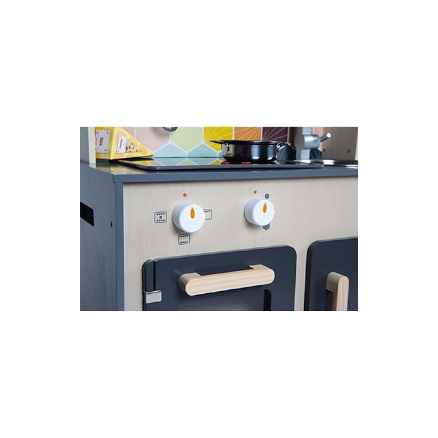 Janod - Cozinha de madeira com placa LED MOZAIC