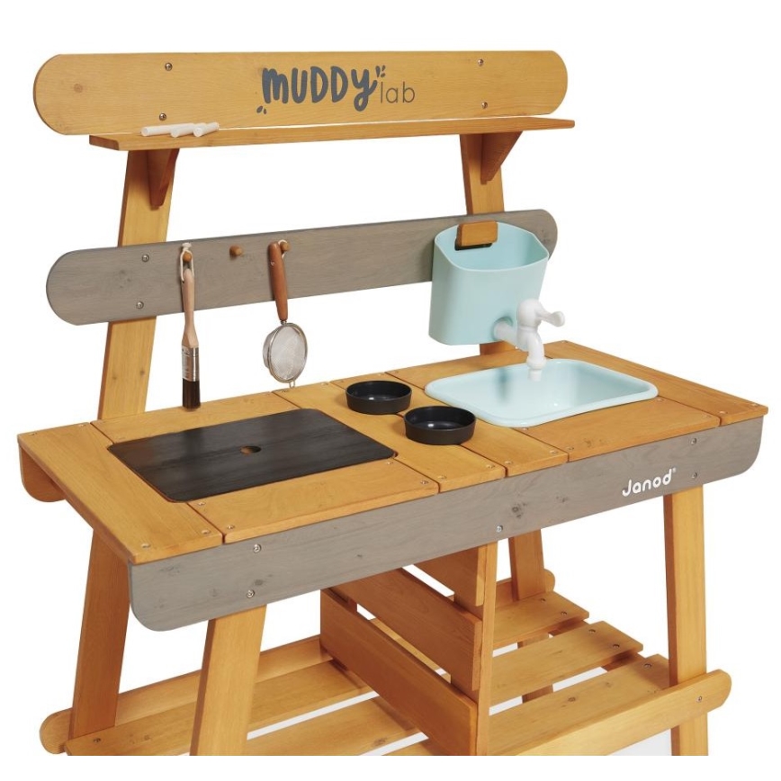 Janod - Cozinha de madeira para exterior MUDDY LAB