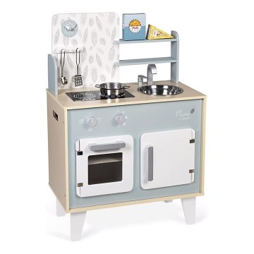 Janod - Cozinha em madeira PLUME azul