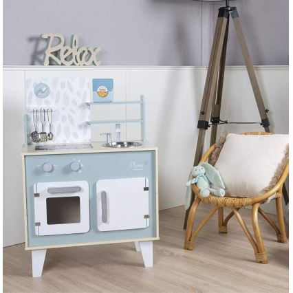 Janod - Cozinha em madeira PLUME azul