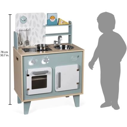 Janod - Cozinha em madeira PLUME azul