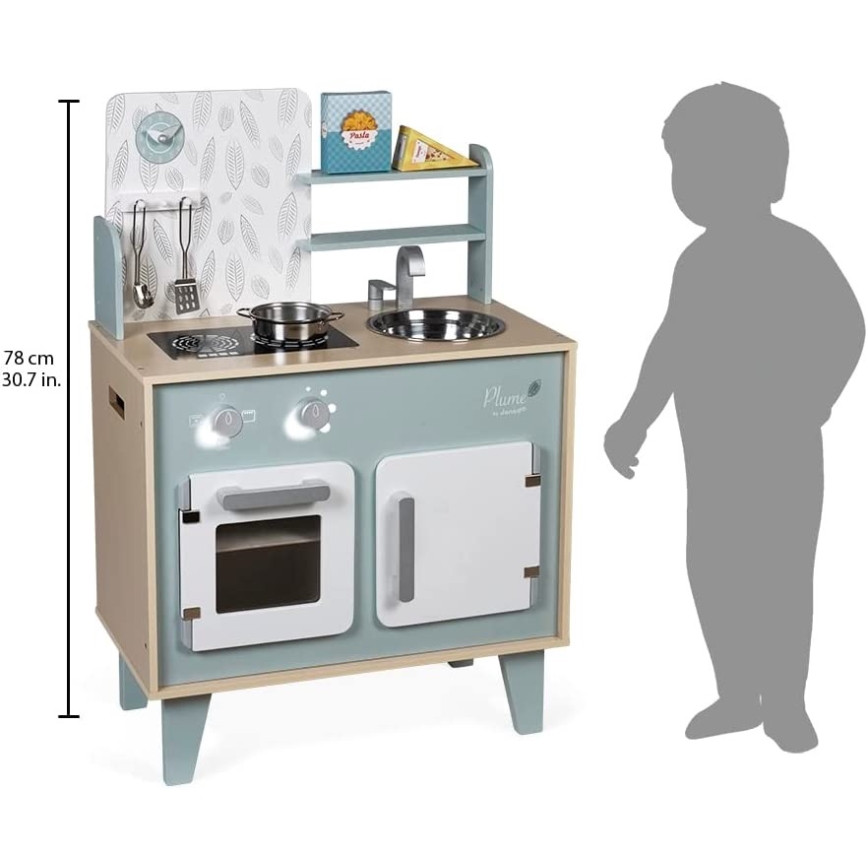 Janod - Cozinha em madeira PLUME azul
