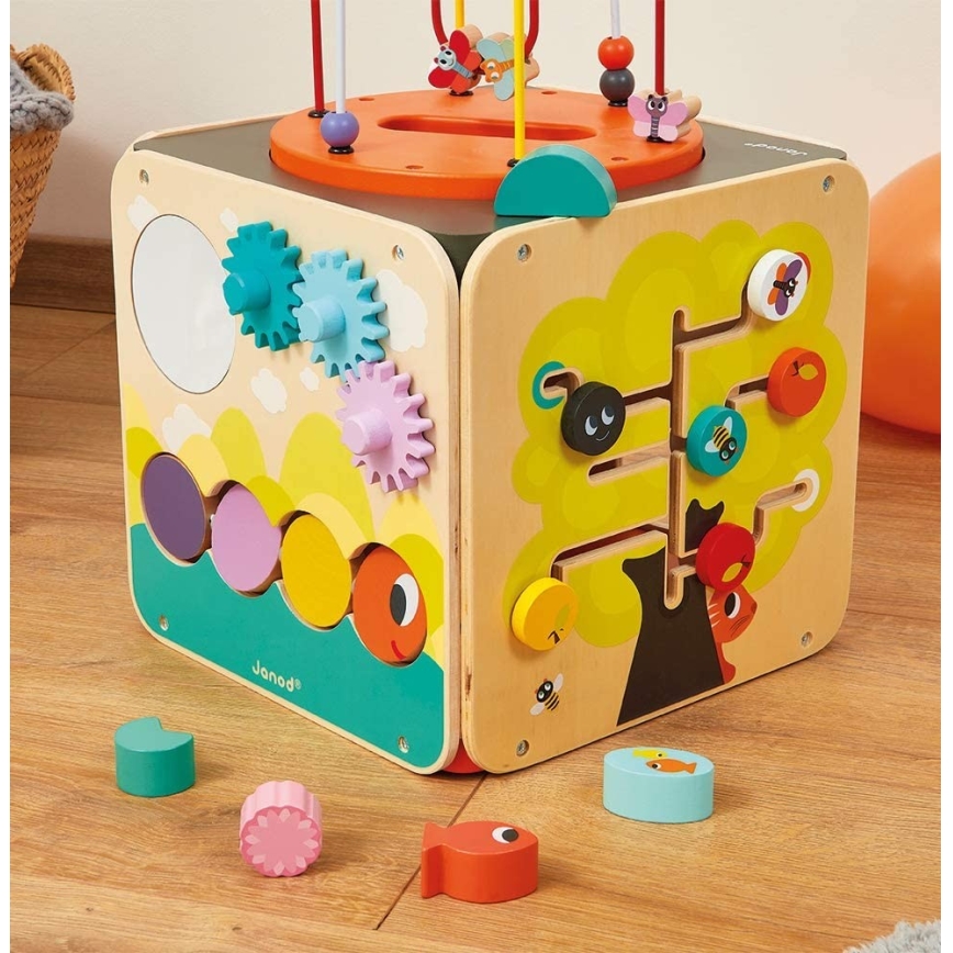 Janod - Cubo interativo com labirinto MULTI ACTIVITY