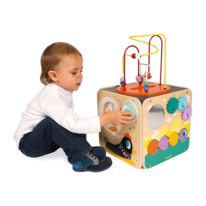 Janod - Cubo interativo com labirinto MULTI ACTIVITY