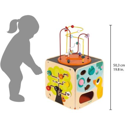 Janod - Cubo interativo com labirinto MULTI ACTIVITY