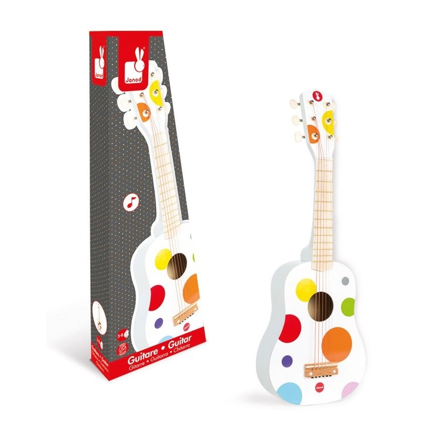 Janod - Guitarra para crianças CONFETTI 6 cordas