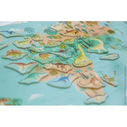 Janod - Mapa magnético dinossauros