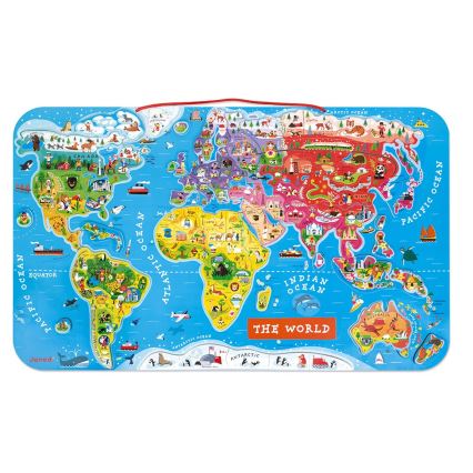 Janod - Mapa mundo magnético inglês