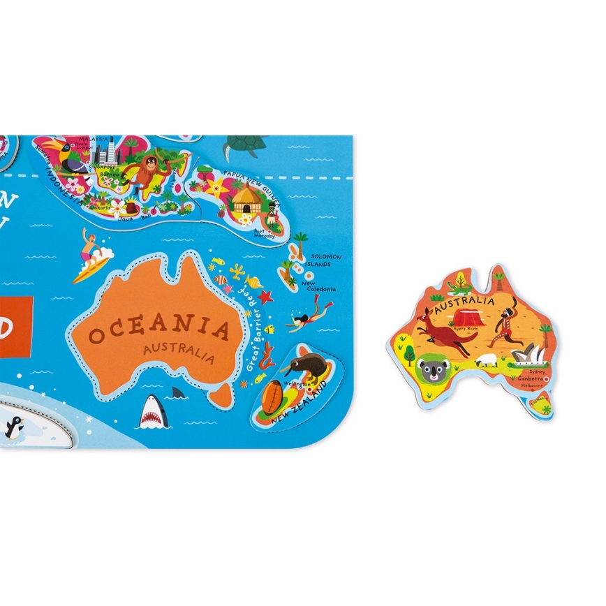 Janod - Mapa mundo magnético inglês