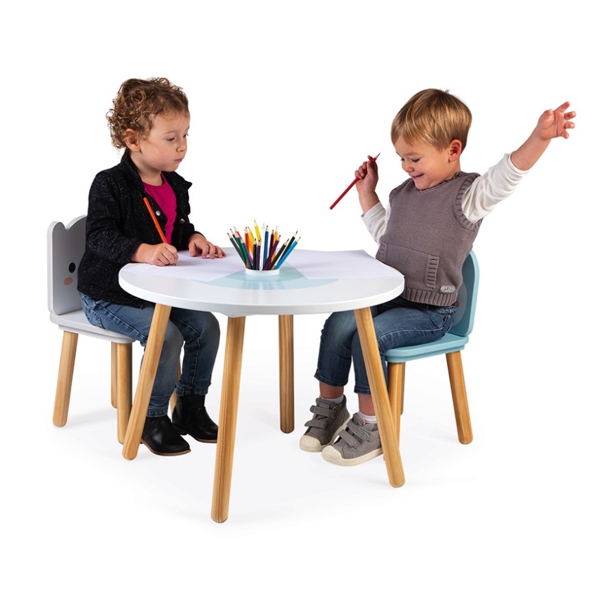 Janod - Mesa de madeira com cadeiras