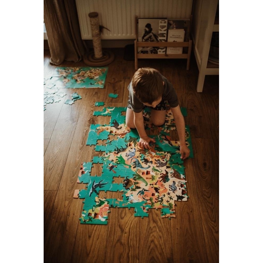 Janod - Puzzle educativo para crianças 200 pcs dinossauros