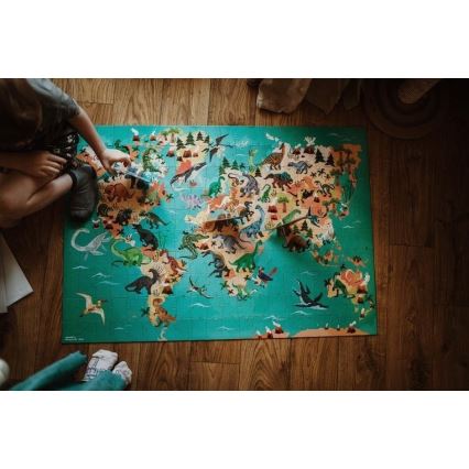 Janod - Puzzle educativo para crianças 200 pcs dinossauros