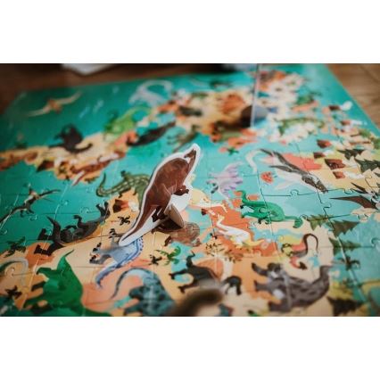 Janod - Puzzle educativo para crianças 200 pcs dinossauros