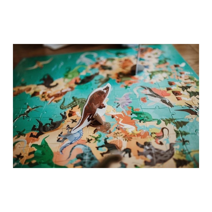 Janod - Puzzle educativo para crianças 200 pcs dinossauros