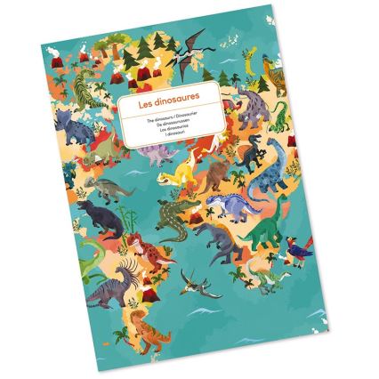 Janod - Puzzle educativo para crianças 200 pcs dinossauros