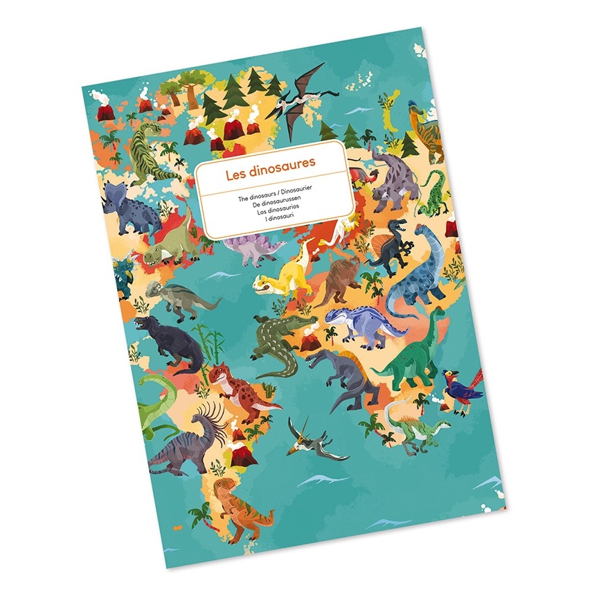 Janod - Puzzle educativo para crianças 200 pcs dinossauros