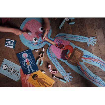 Janod - Puzzle educativo para crianças 225 pcs corpo humano