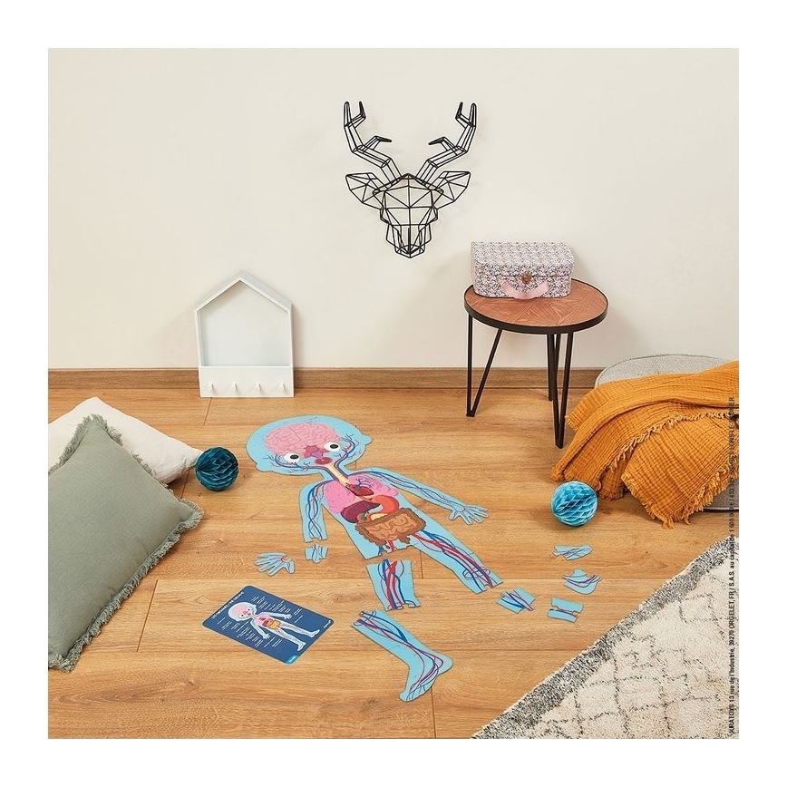 Janod - Puzzle educativo para crianças 225 pcs corpo humano