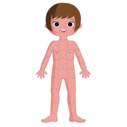 Janod - Puzzle educativo para crianças 225 pcs corpo humano