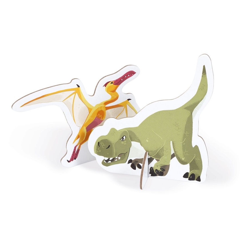 Janod - Quebra-cabeça educativo infantil 200 peças dinossauros