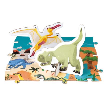 Janod - Quebra-cabeça educativo infantil 200 peças dinossauros