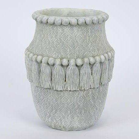 Jarro decorativo cinzento 25,5x20,5 cm