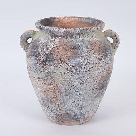 Jarro decorativo cinzento/bege 21x24,5 cm