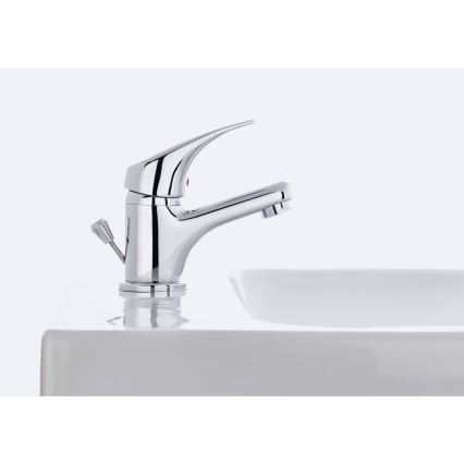 JIKA H3111N10041111 - Torneira do lavatório + resíduos com descarga TALAS 12,3 cm cromado brilhante