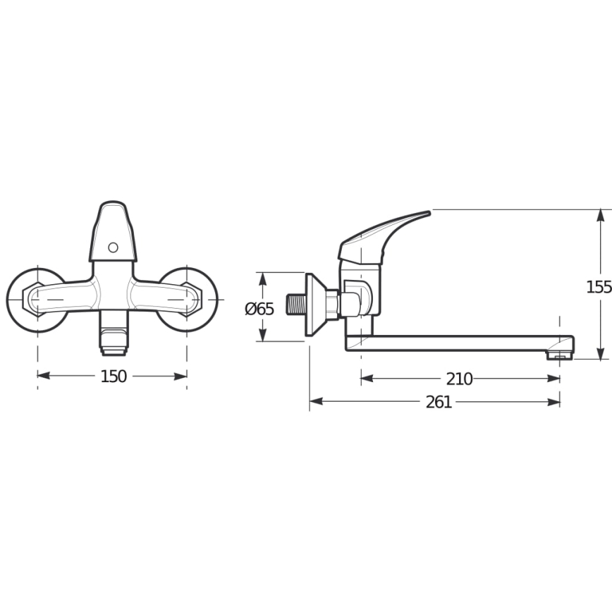JIKA H3111N70042301 - Misturadora para lavatório TALAS 15,5 cm cromo brilhante