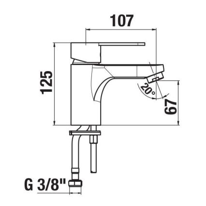 JIKA H3111Z10041101 - Misturadora para lavatório LYRA 12,5 cm cromo brilhante