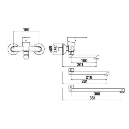 JIKA H3111Z70042201 - Misturadora para lavatório LYRA 15x20,1 cm cromo brilhante