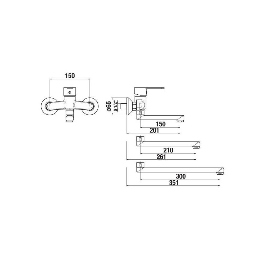 JIKA H3111Z70042201 - Misturadora para lavatório LYRA 15x20,1 cm cromo brilhante