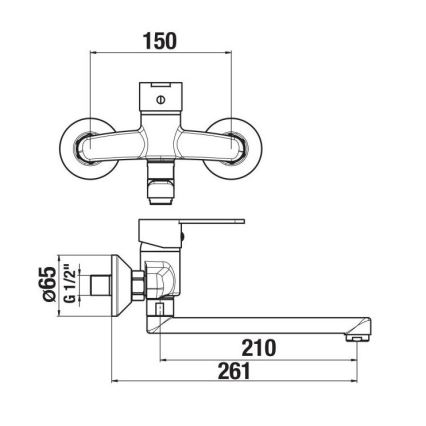 JIKA H3111Z70042301 - Torneira do lavatório LYRA 15x26,1 cm cromado brilhante