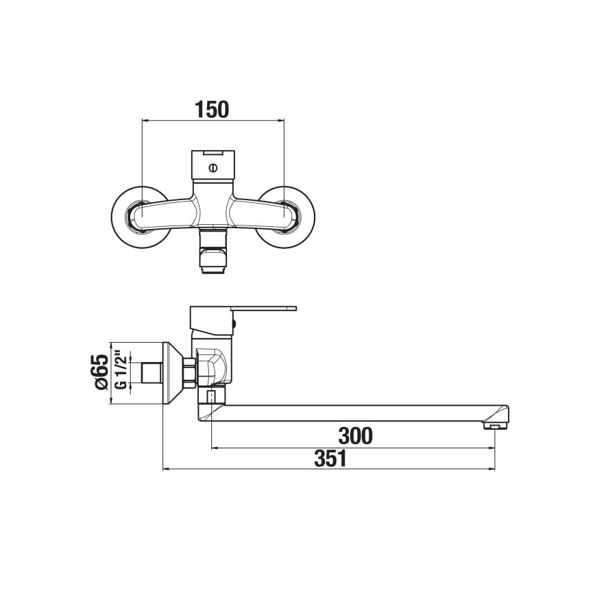 JIKA H3111Z70042401 - Torneira do lavatório LYRA 15x35,1 cm cromado brilhante