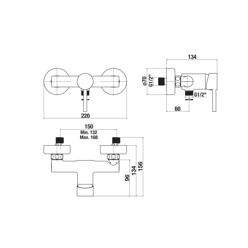 JIKA H3312F70044001 - Torneira de duche MIO cromado brilhante