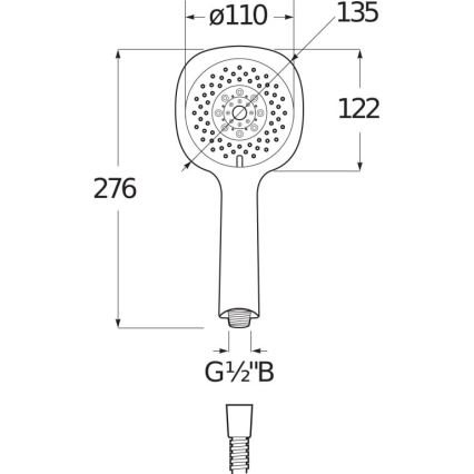 JIKA H3611X30044711 - Chuveiro de mão CUBITO cromo brilhante