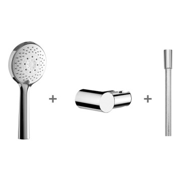 JIKA H3651X00043621 - Conjunto de chuveiro CUBITO cromado brilhante