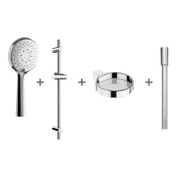 JIKA H3651X00044721 - Conjunto de duche CUBITO cromo brilhante