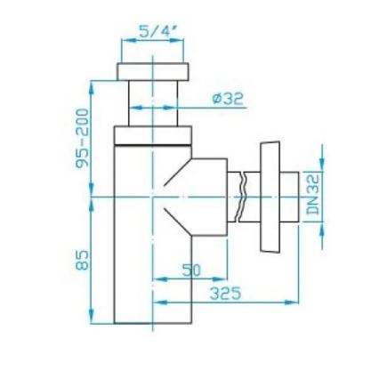 JIKA H3747100040001 - Sifão redondo para lavatório MIO cromado brilhante
