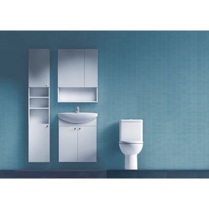 JIKA H4532410383041 - Armário com espelho com uma prateleira LYRA 80x60 cm branco