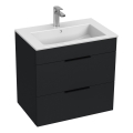 JIKA H4536021763521 - Armário de casa de banho com bacia CUBE 60,7x65 cm preto
