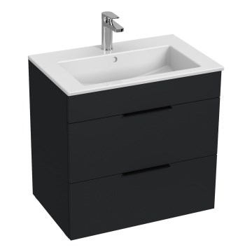 JIKA H4536021763521 - Armário de casa de banho com bacia CUBE 60,7x65 cm preto
